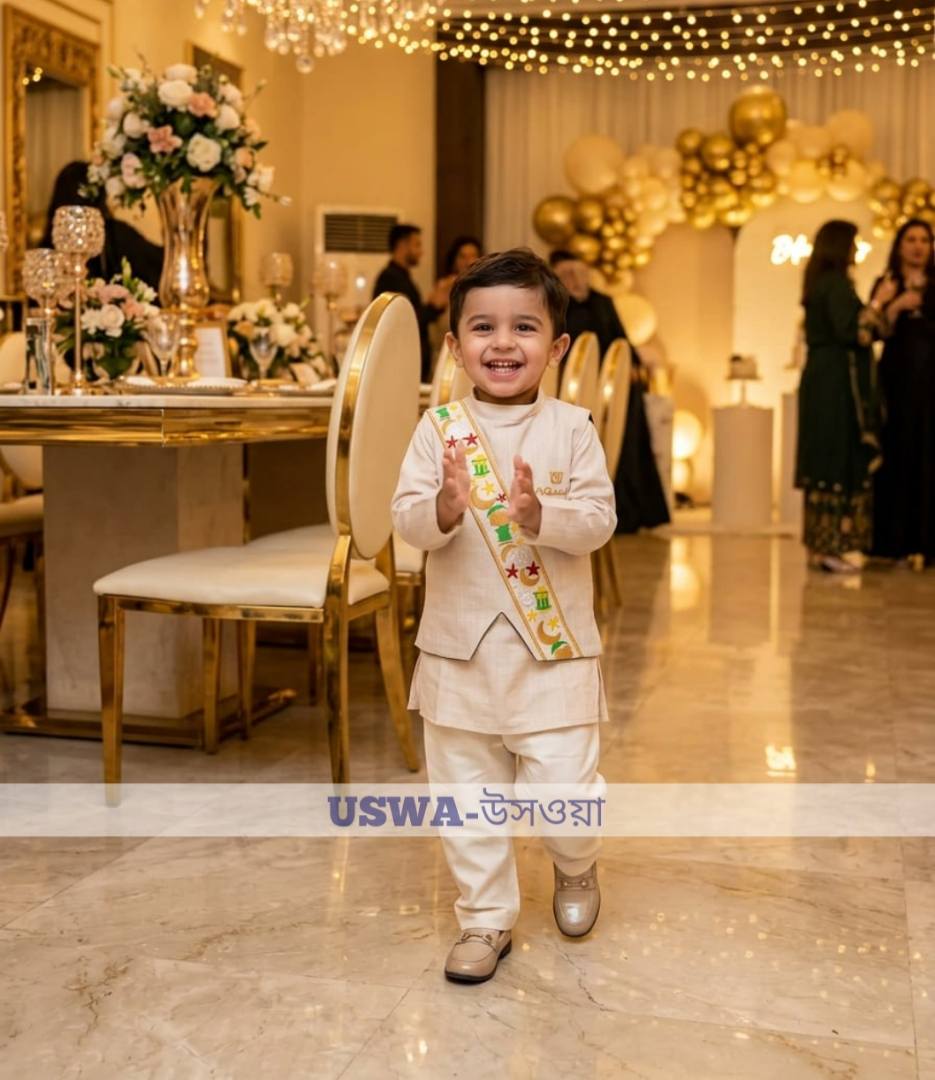 Party embroidery panjabi set - three piece panjabi / kurta/koti set for baby boys